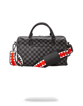 GREY CHECKERED SHARKS IN PARIS MINI DUFFLE
