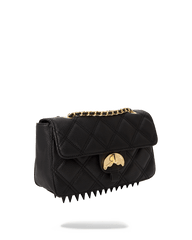 NOIR QUILT GOLD CHAIN SHARK HANDBAG