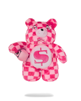 FURZILLA SHARK (PINK CHECK) MONEYBEAR BACKPACK