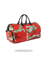 MONEY CAMO (RED) DUFFLE