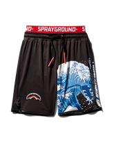 KIDS JAPAN WAVE SWIM TRUNKS (BLACK)