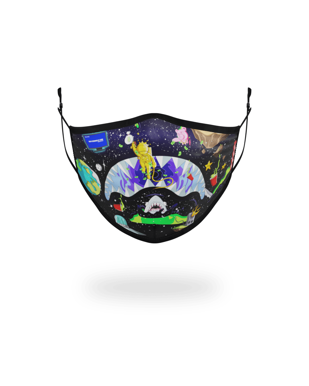 ADULT ASTRO PARTY FORM-FITTING FACE MASK