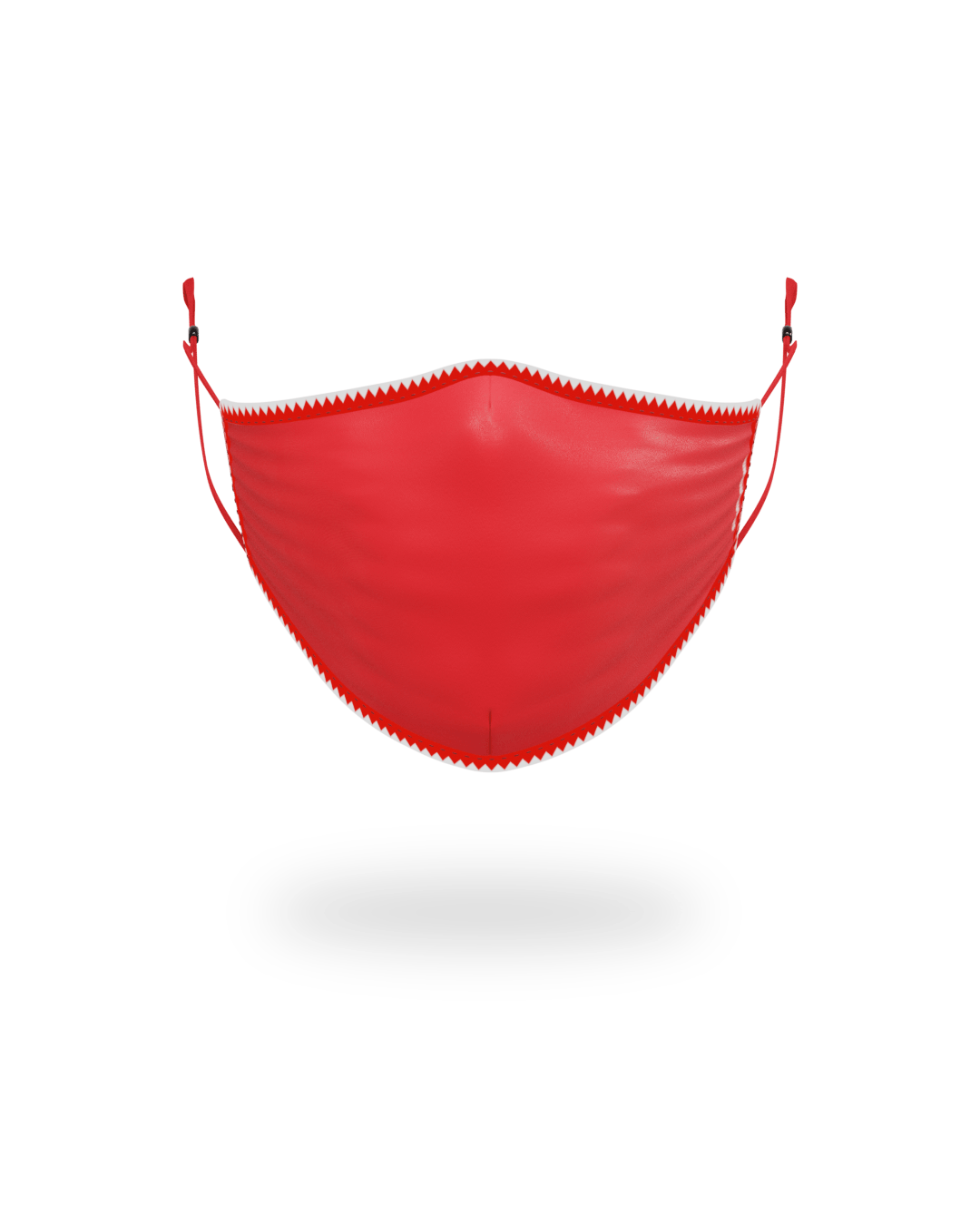 ADULT VERTICAL SHARK (RED) FORM-FITTING FACE MASK