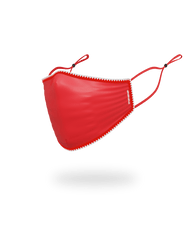 ADULT VERTICAL SHARK (RED) FORM-FITTING FACE MASK
