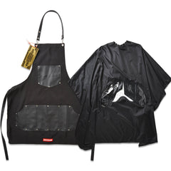 BARBER APRON CAPE SET