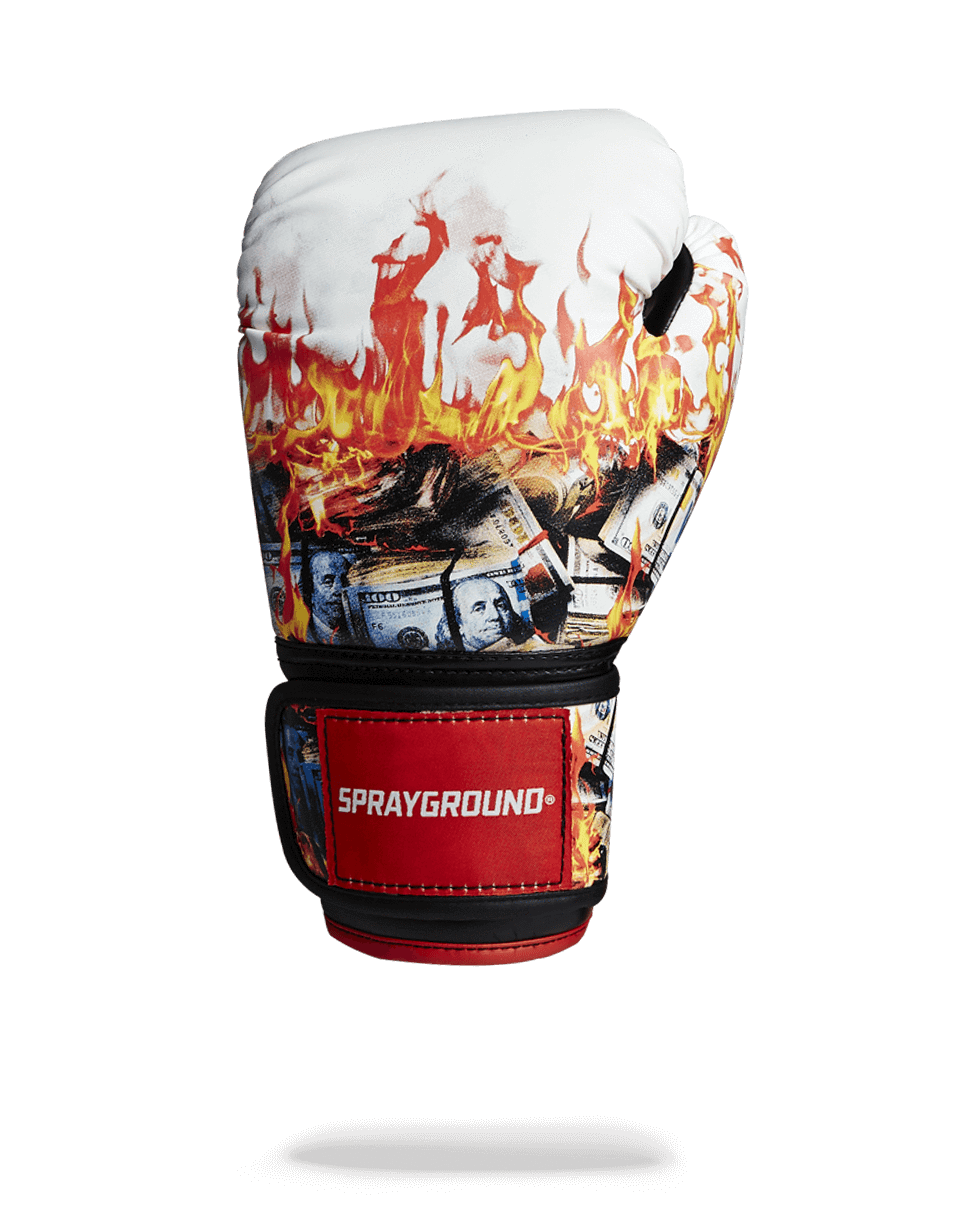 WHITE FIRE MONEY BOXING GLOVES