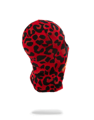RED LEOPARD GOLD SHARK MOUTH SKI MASK