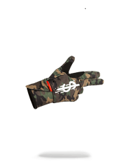 LEFT RED / RIGHT CAMO MONEY DRIPS GLOVES