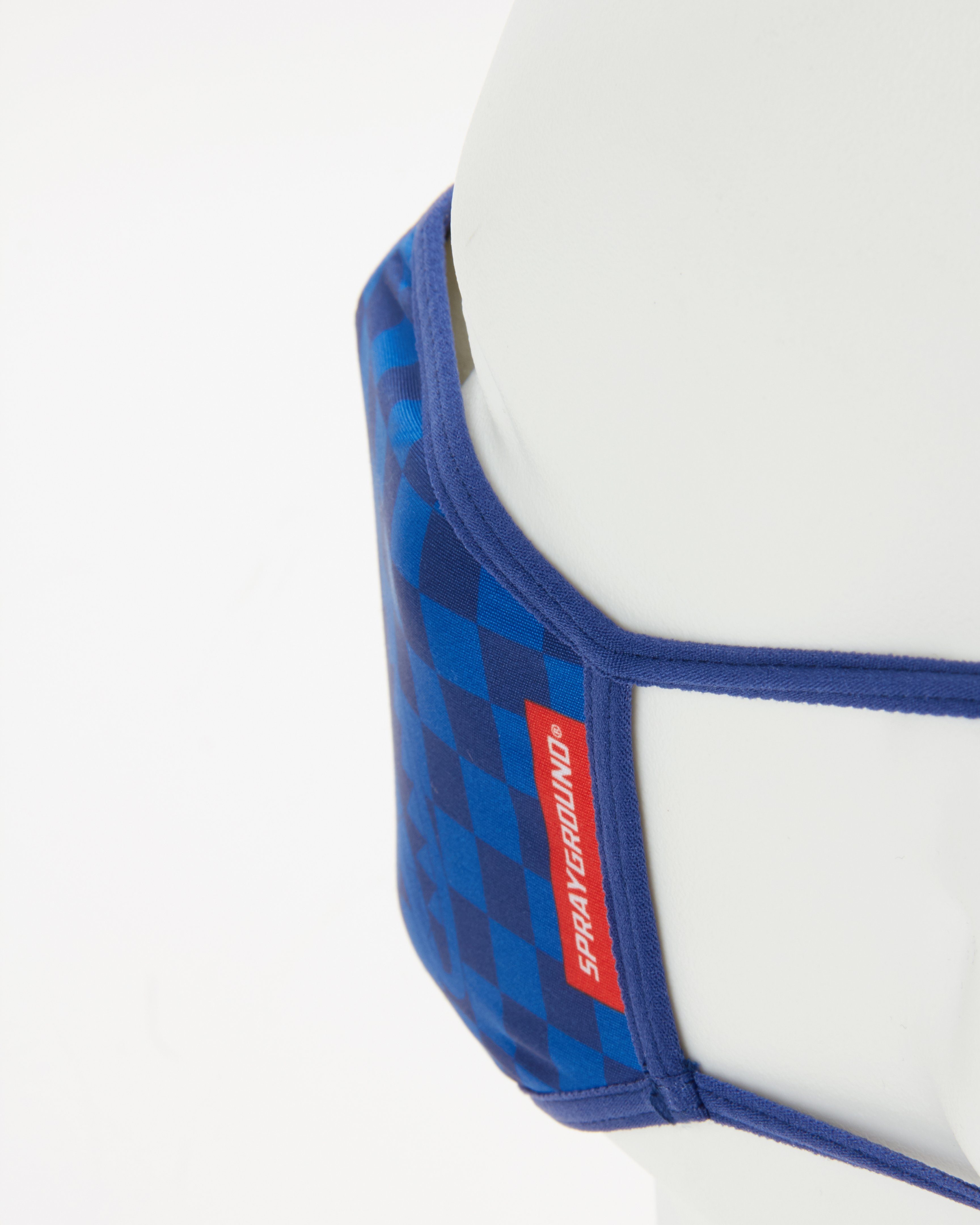 SHARKS IN PARIS (BLUE) FORM-FITTING MASK