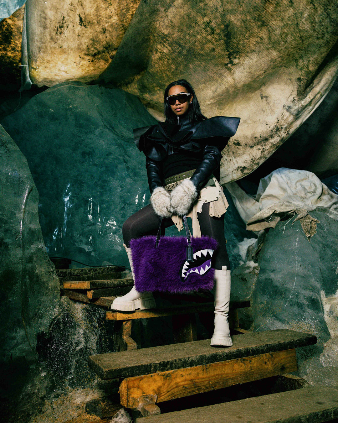 FURZILLA SHARK (PURP) TOTE