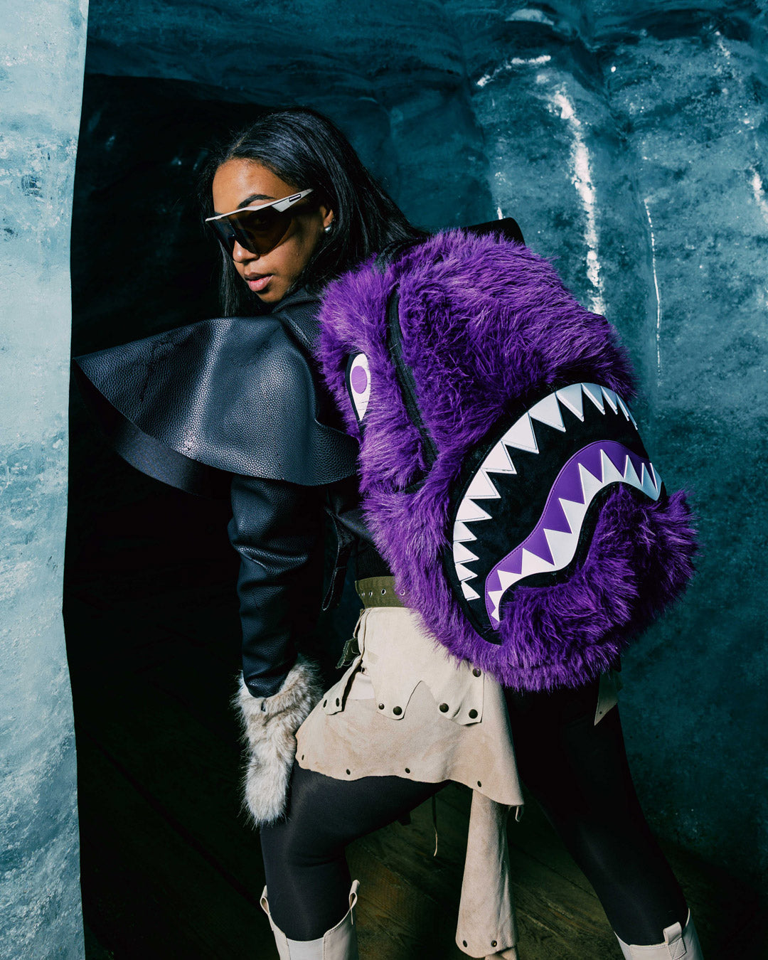 FURZILLA SHARK (PURP) BACKPACK
