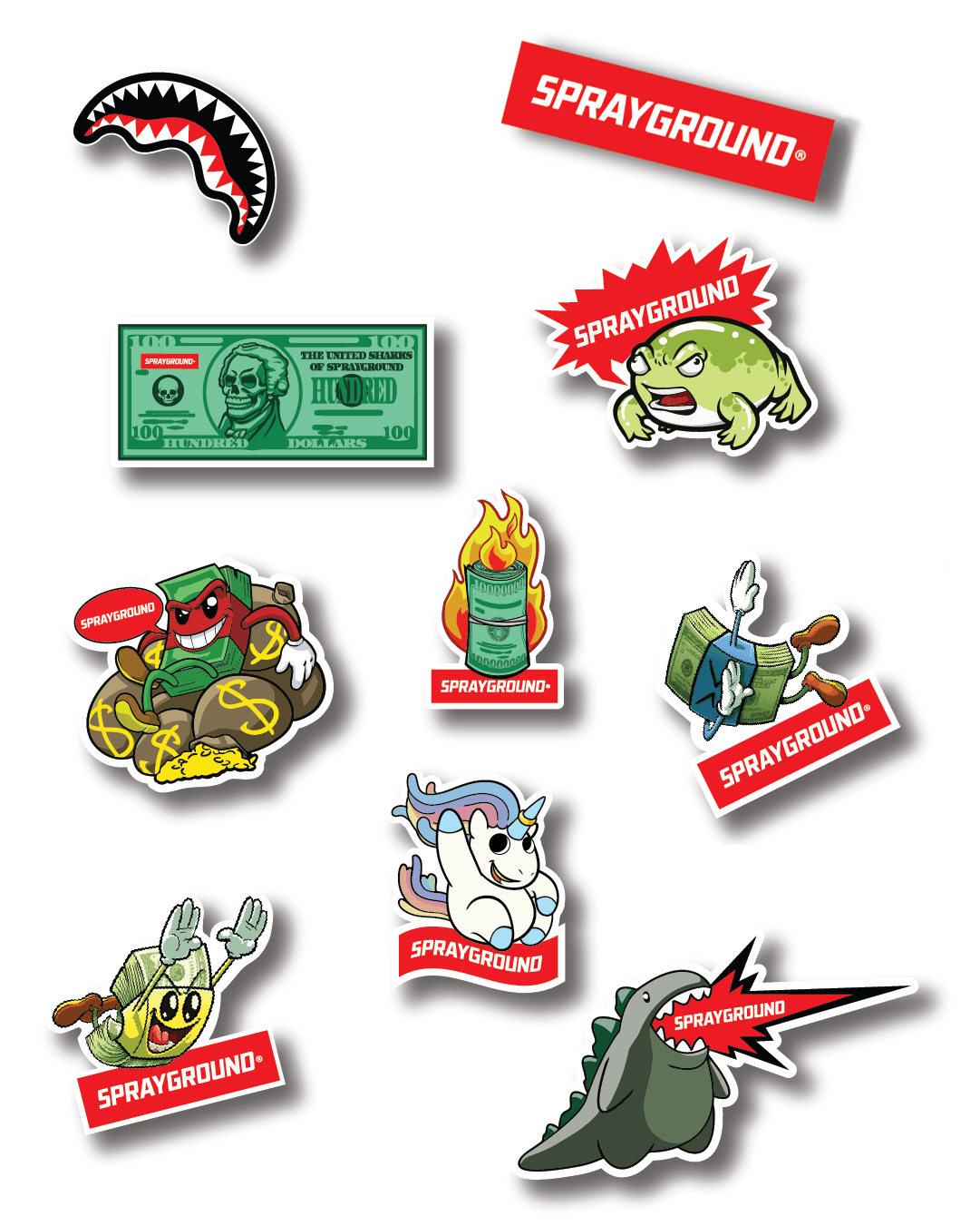 SPRAYGROUND STICKER 10 PACK
