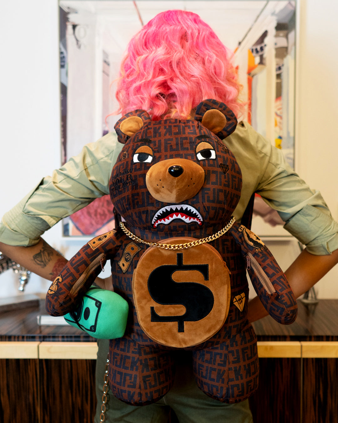 OFFENDED MONEYBEAR TEDDYBEAR BACKPACK
