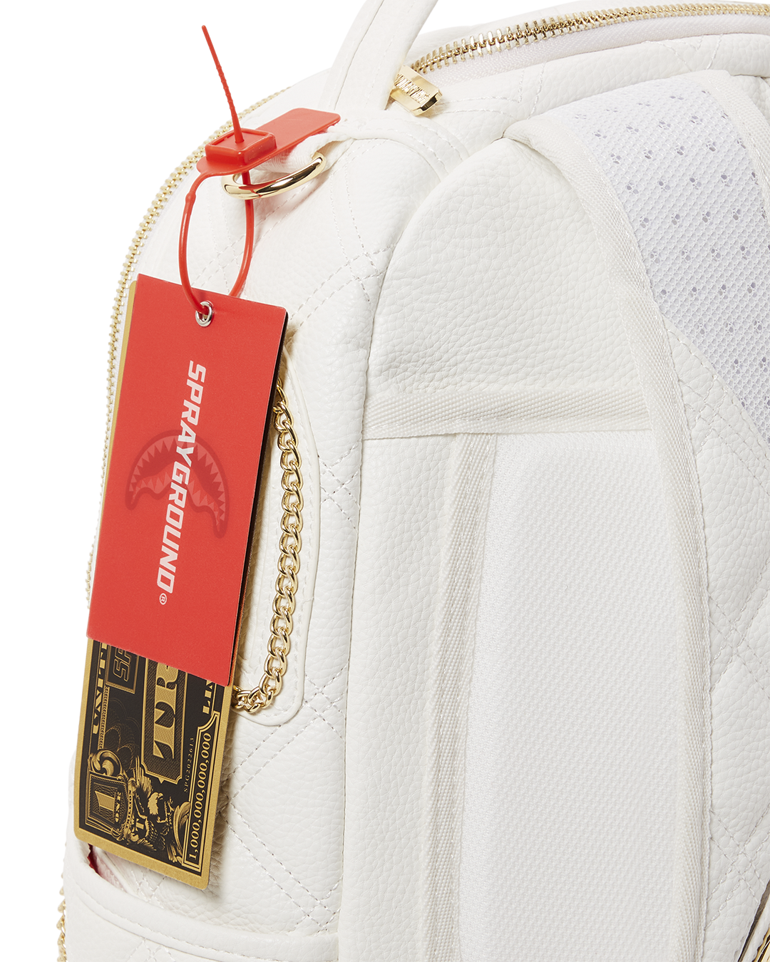 RIVIERA LE BLANC GOLD CHAIN SHARK BACKPACK (DLXV)