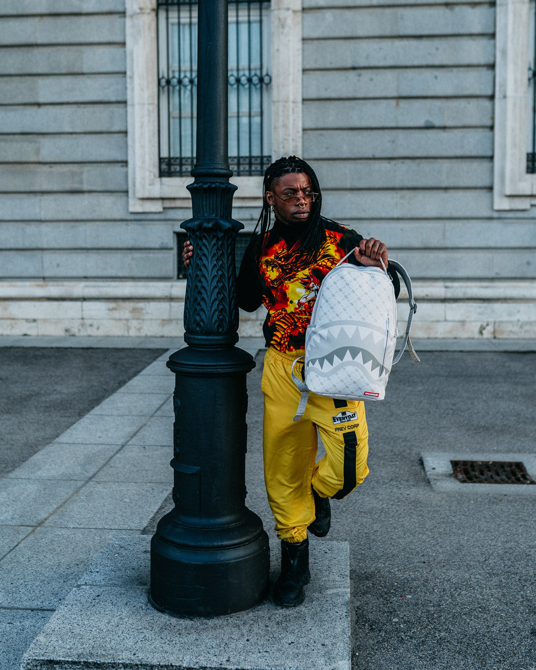 MONEY PATTERN POWDER BACKPACK (DLXV)