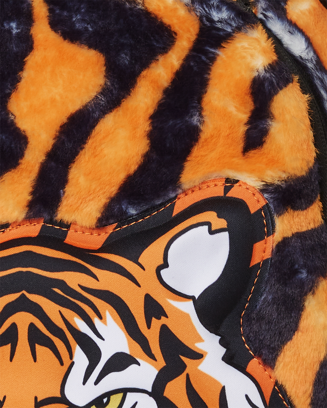 TIGER COZY VELOUR FUR BACKPACK