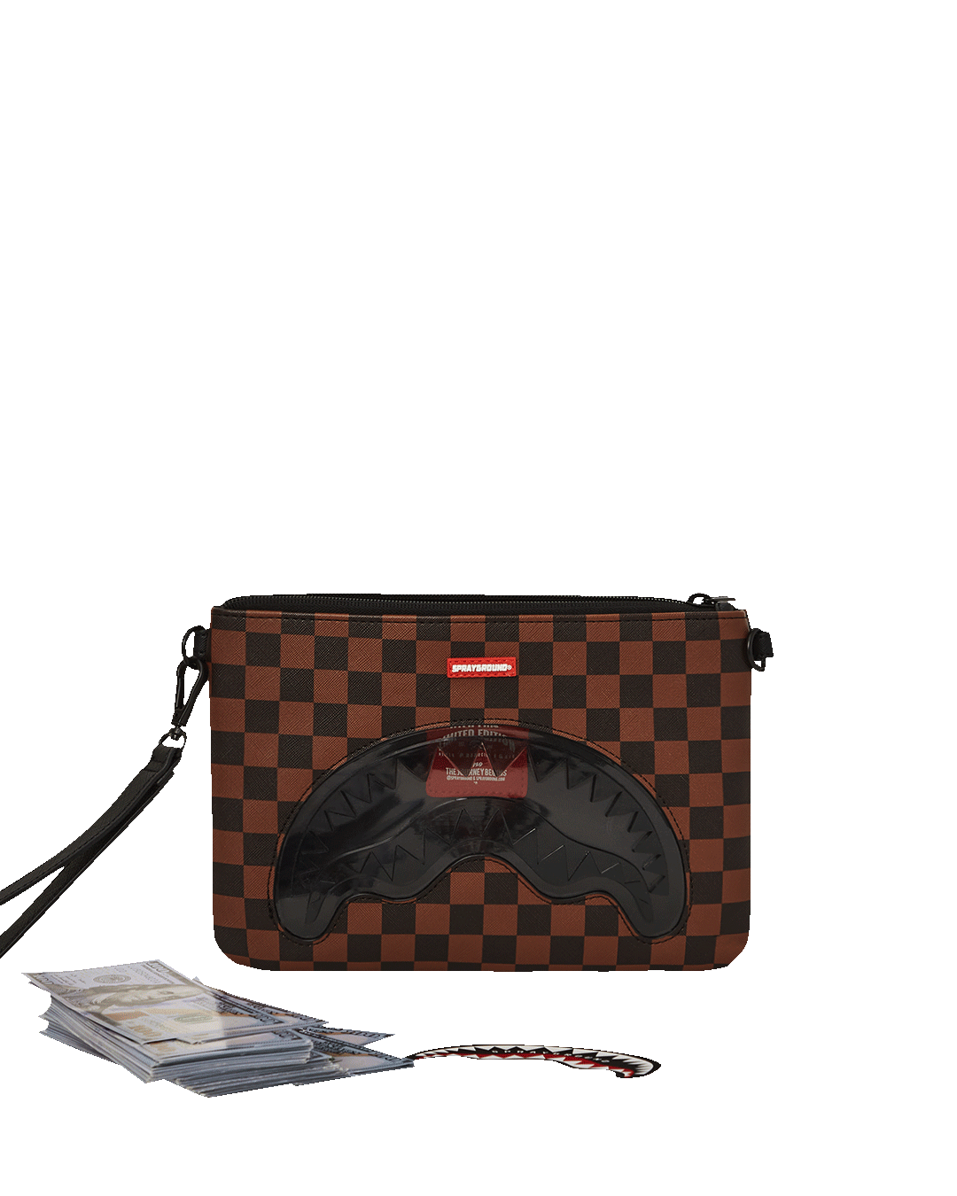 SHARKS IN PARIS CLEAR FOR TAKEOFF CROSSOVER CLUTCH WITH STRAP