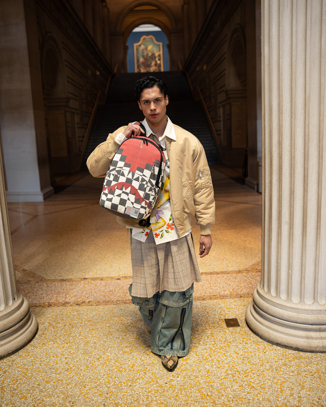 THE MET INCA CHECKERBOARD BACKPACK