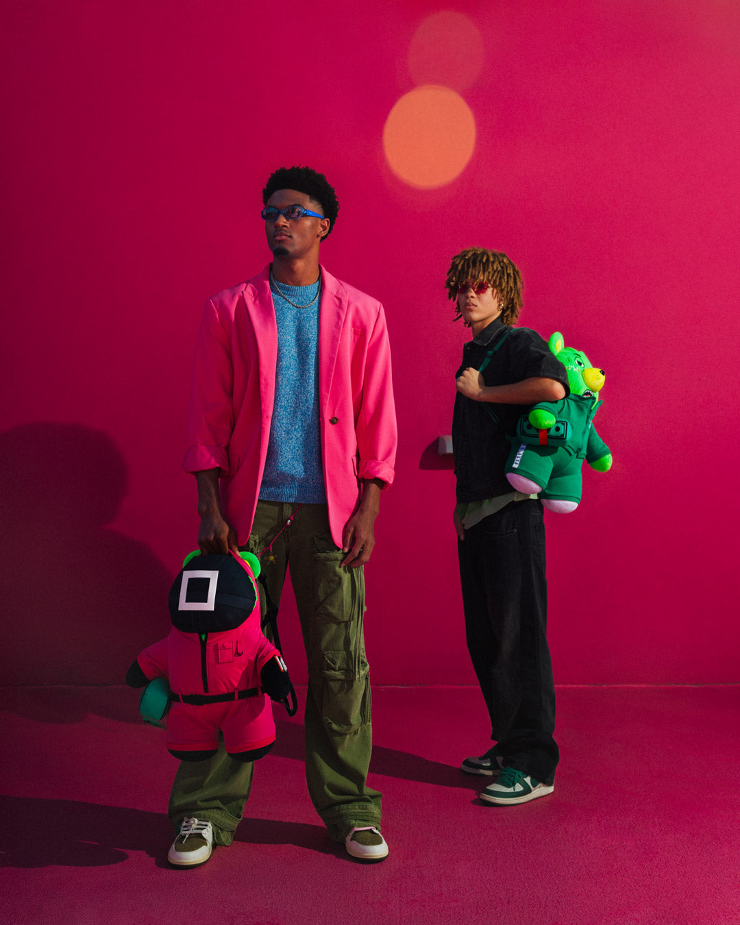 SQUID GAME COLLAB PINK SOLDIERS BEAR BACKPACK