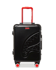 MOLDED SHARKITECTURE BLACK HARDSHELL CARRY-ON LUGGAGE