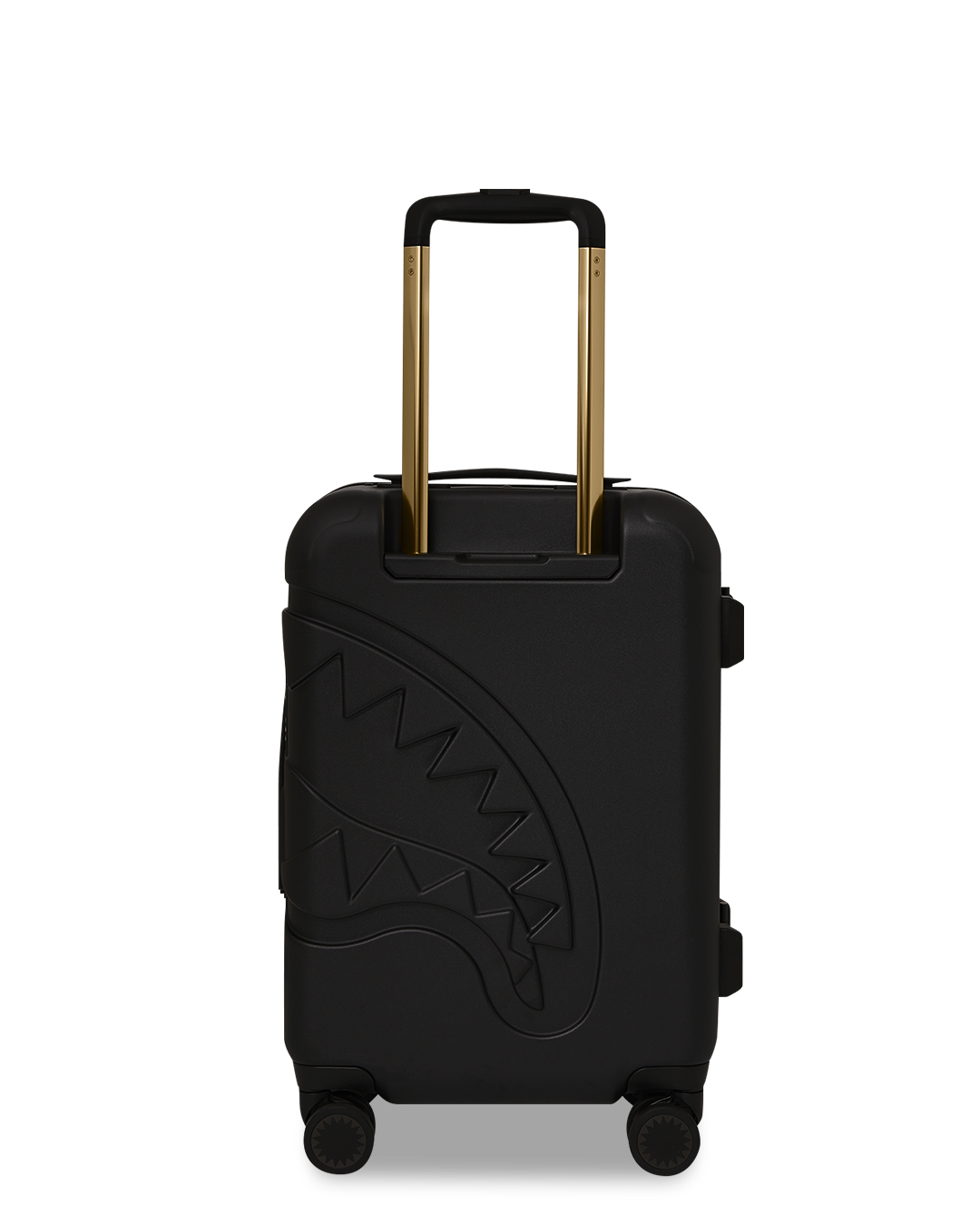 REALITY CHECK SHARKITECTURE CARRY-ON JETBLACK LUGGAGE (GOLD HARDWARE)