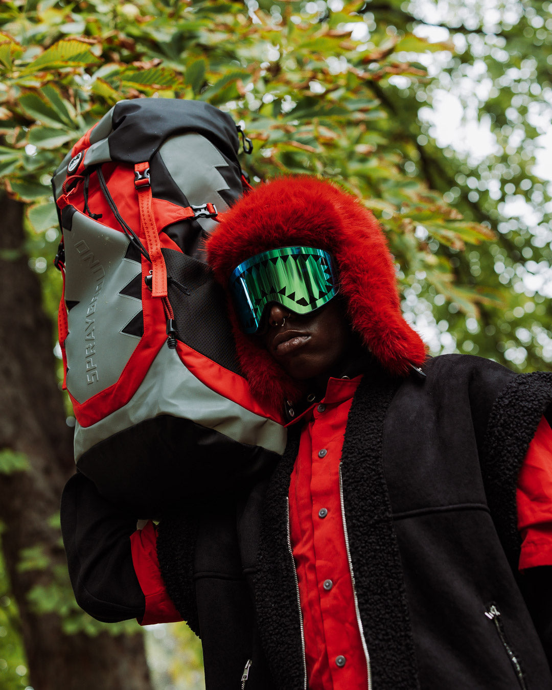 SKY HIGH SEEKERS ARCTIC BIG FUR AVIATOR (SG RED)