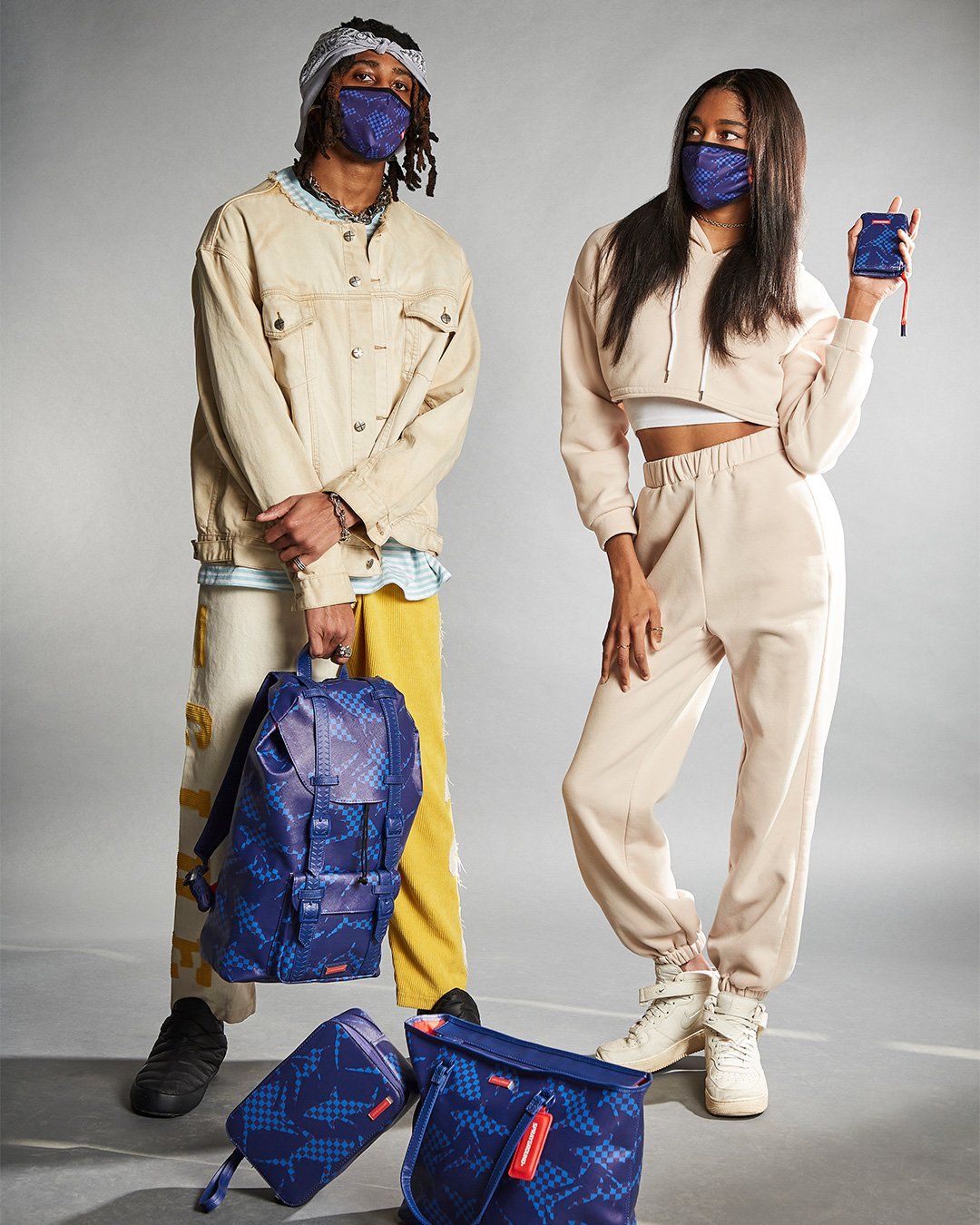 SHARK CHECK (BLUE) TOTE