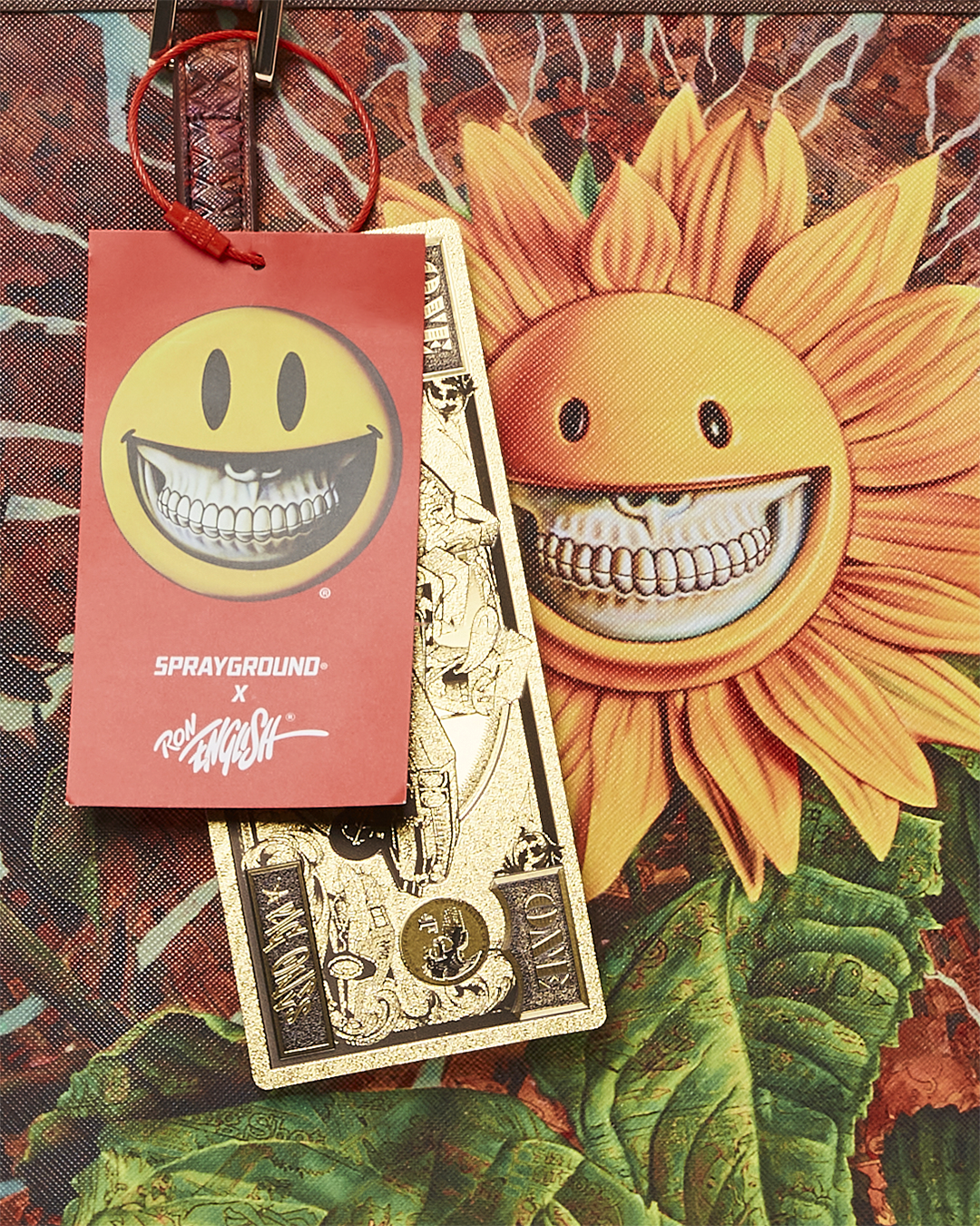 SUNFLOWER GRIN RON ENGLISH COLLAB TOTE