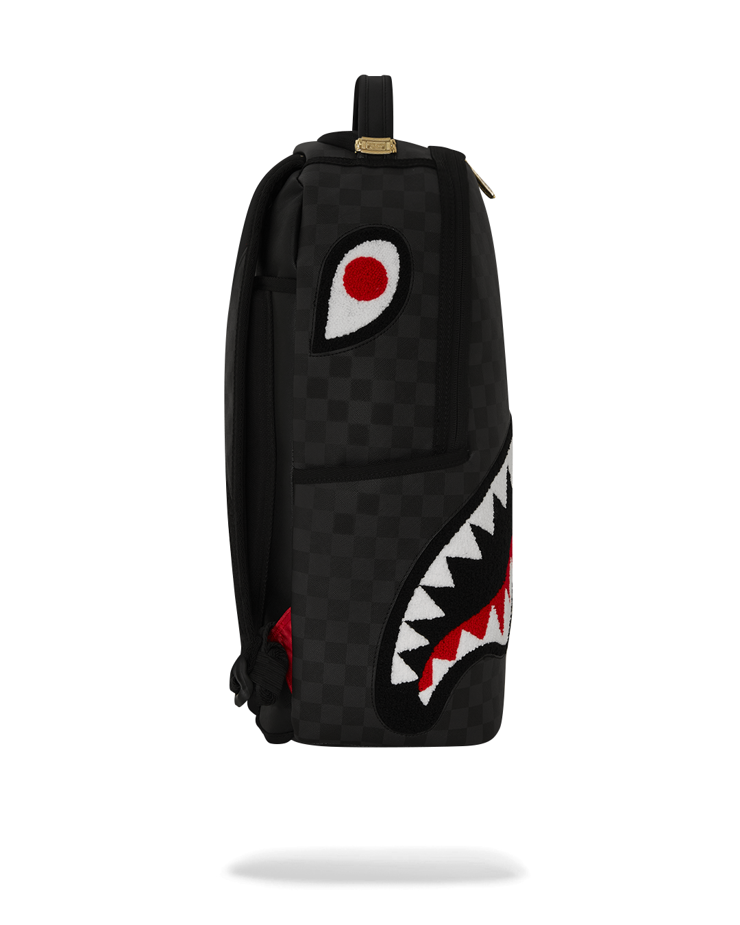 LIGHTS OUT SHARKS IN PARIS CHENILLE SHARK BACKPACK