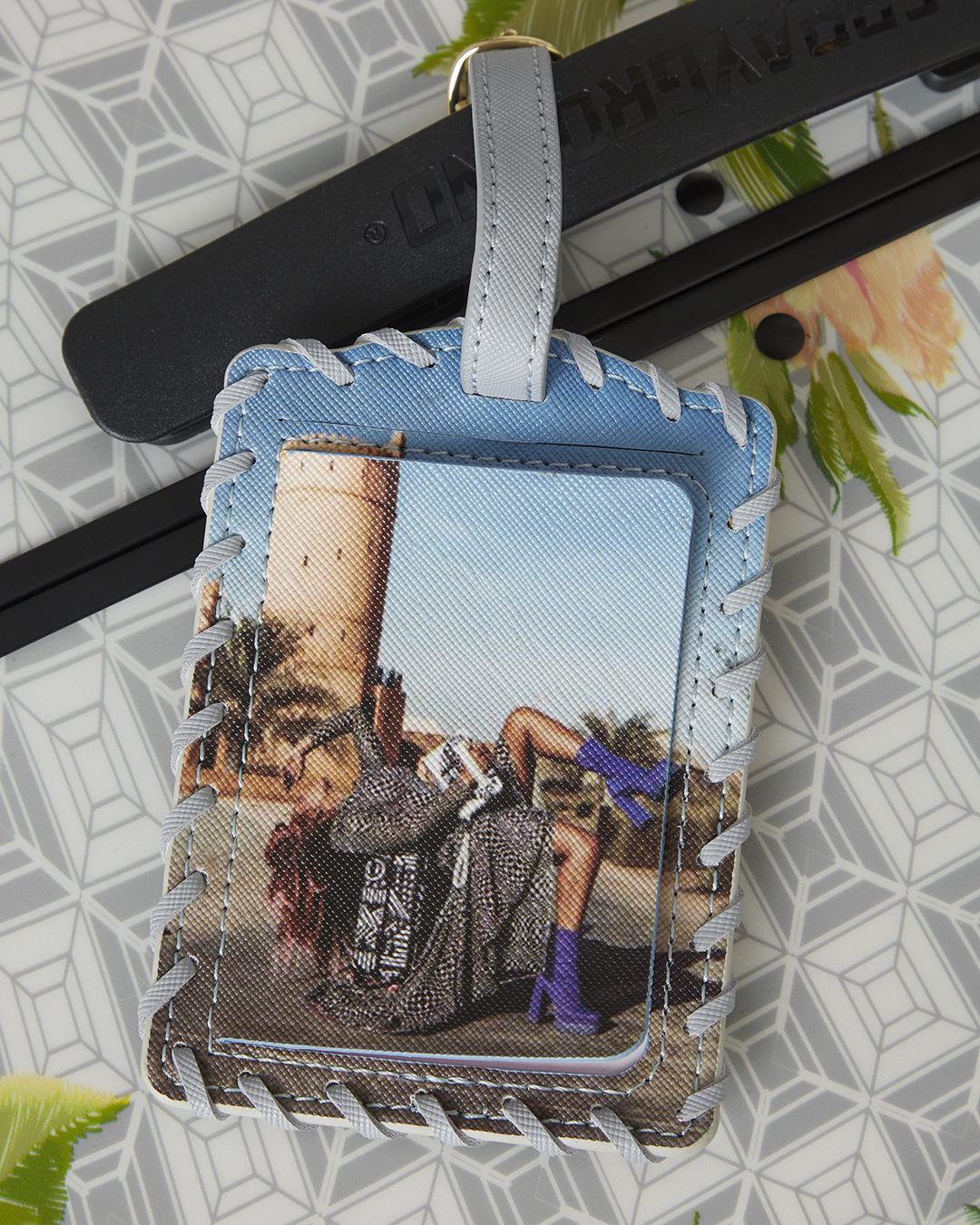 A.I. AFRICAN INTELLIGENCE ELEGANT ENERGY SHARKITECTURE FULL SIZE LUGGAGE - SANDFLOWER COLLAB