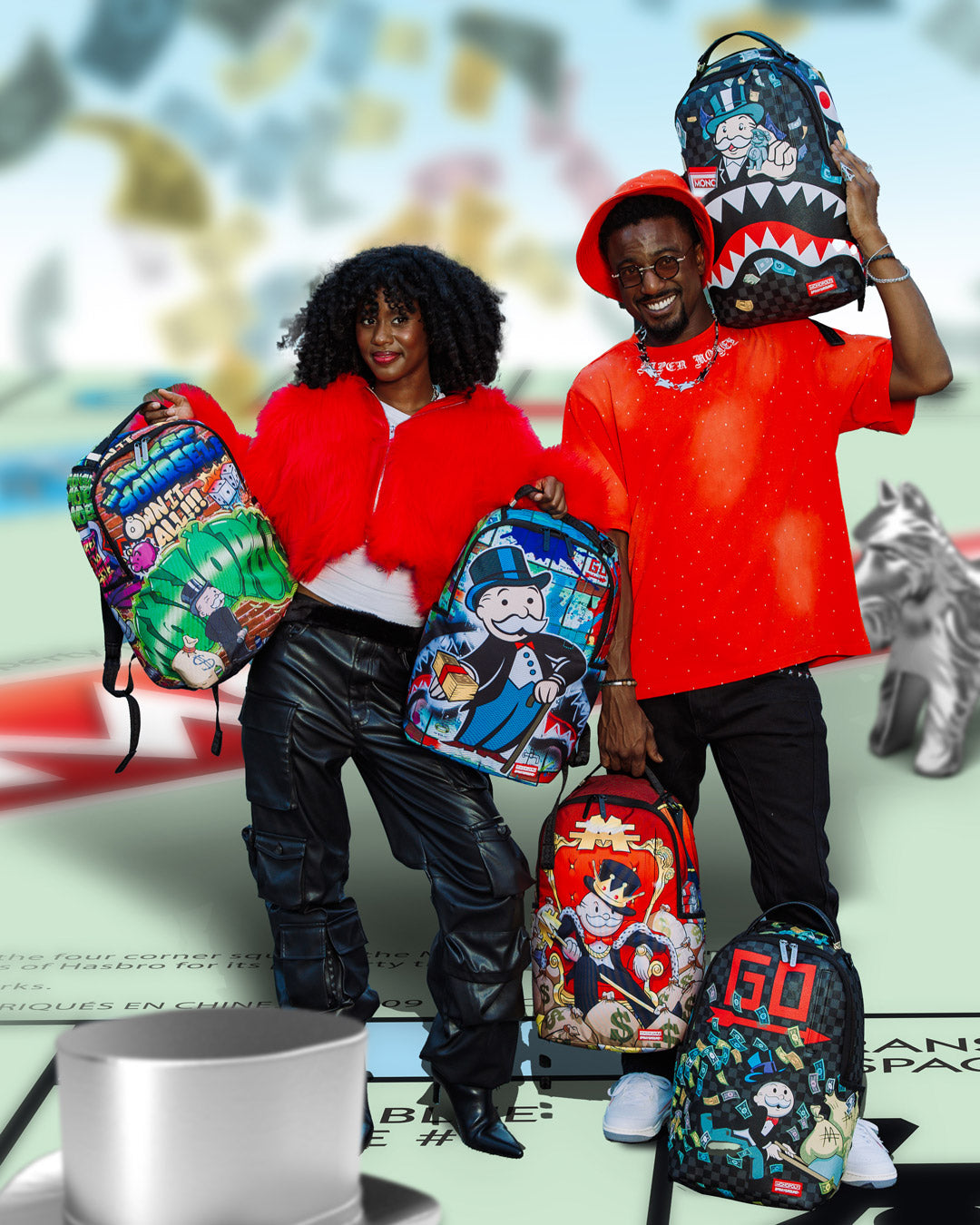 MONOPOLY SHARK RICH BACKPACK