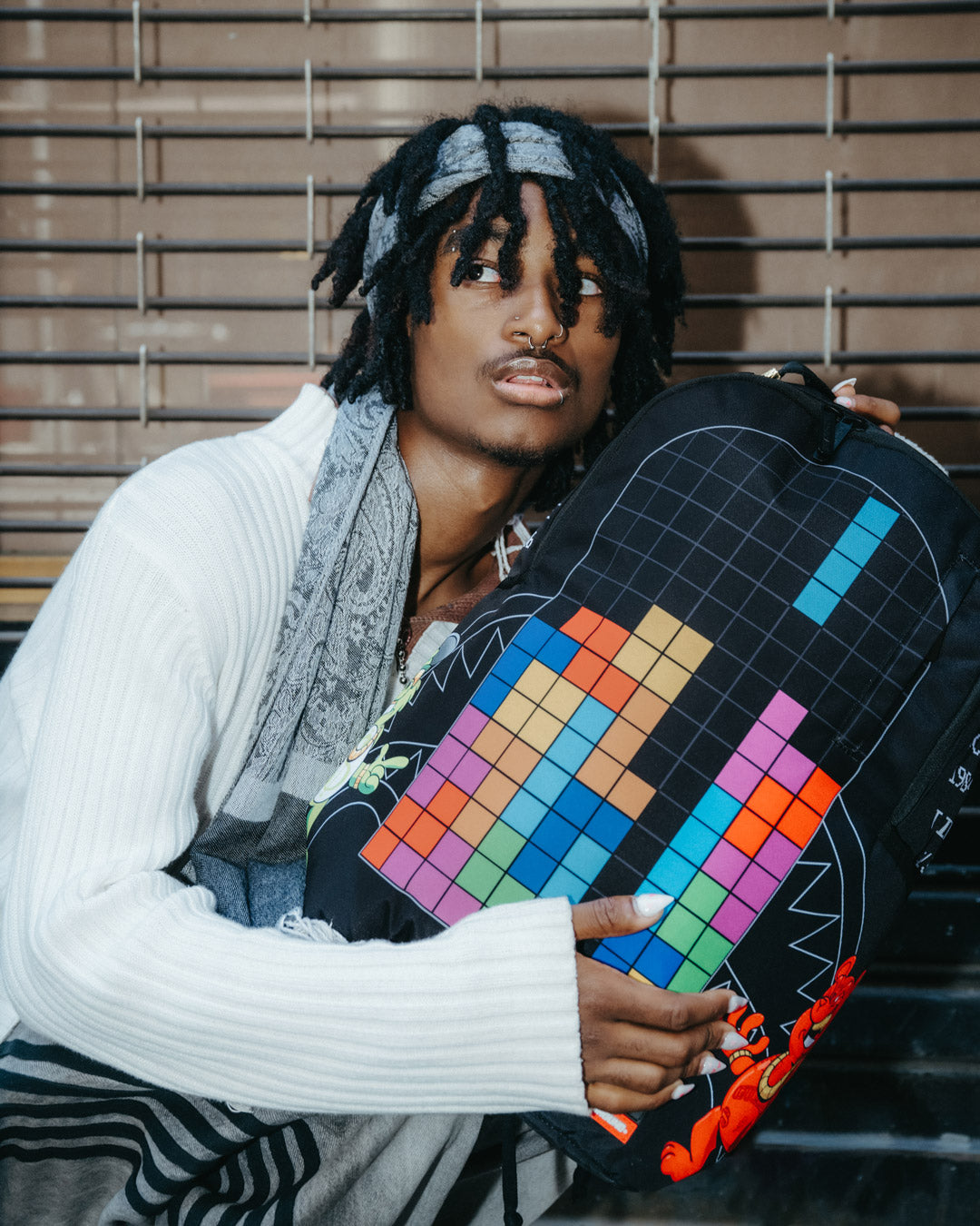 TETRIS WITH DIABLO AND MONEY BEAR BACKPACK