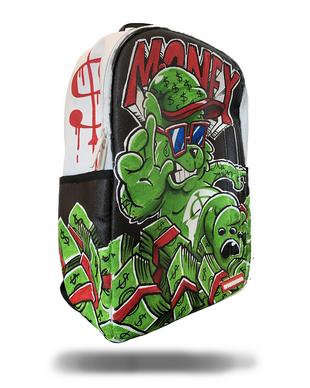 THE SPRAYGROUND DIY WHITE BACKPACK (VEGAN LEATHER & INNER MONEY LINING) & MARKERS INCLUDED